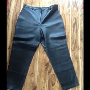 Avenue women's genuine leather pants.