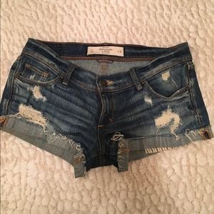 A&F distressed shorts