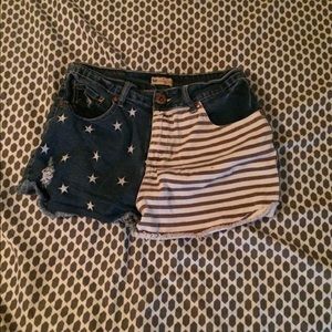 American style cut off shorts