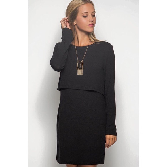 Long Sleeve Triangle Back Dress - Picture 4 of 4