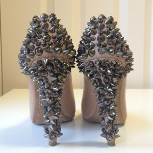 Sam Edelman "Lorissa" nude studded pumps