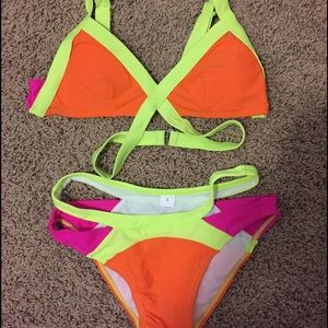 Neon multicolor bikini