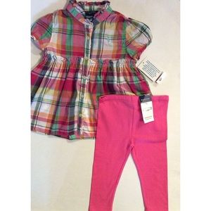 NWT Ralph Lauren 2-piece set top & bottoms