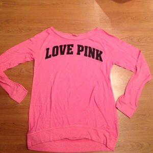 Vs pink long sleeve shirt