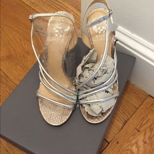 Vince Camuto silver shoes