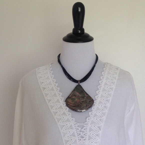 Beautiful Shell On Multiple Leather Strings. - image 1