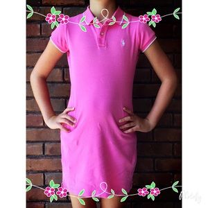 Polo Ralph Lauren Pink w/ white trim dress sz. M