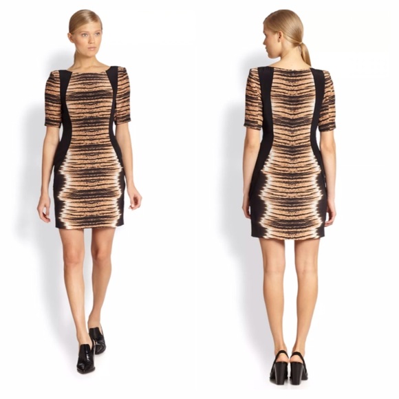 Rebecca Minkoff Marco Tigerprint Dress $364 Sz 4