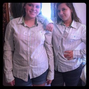 AE favorite fit long sleeve shirt size 14 stripped