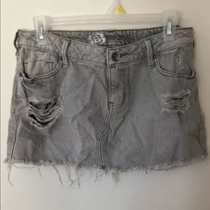 Distressed Mini Skirt