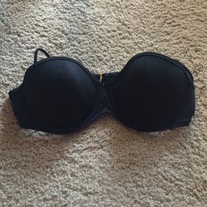 Victorias Secret Black Strapless Bikini Top