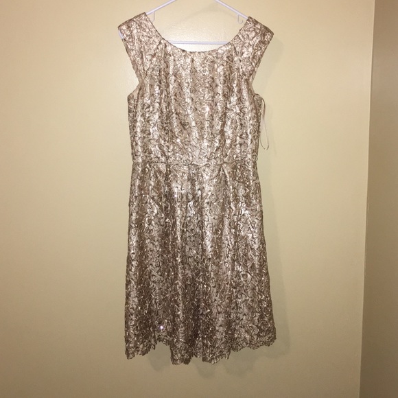 Decode 1.8 A-line Gold Sequin Dress