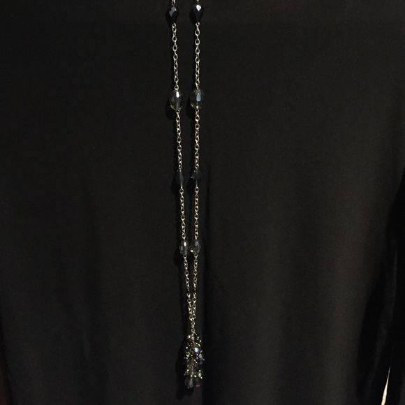 Silver necklace with beautiful beading!