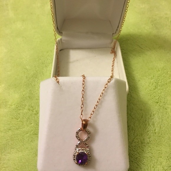 Amethyst Pendant with Diamond new