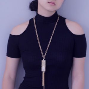 Black cut out shoulder top