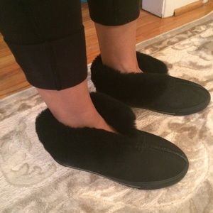 Black UGG slippers