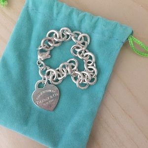 Tiffany & Co Heart Tag Charm Bracelet