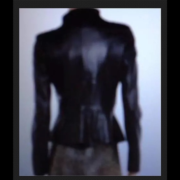 Calvin Klein Collection Black Leather Jacket 2 - Picture 2 of 8