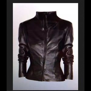 Calvin Klein Collection Black Leather Jacket 2