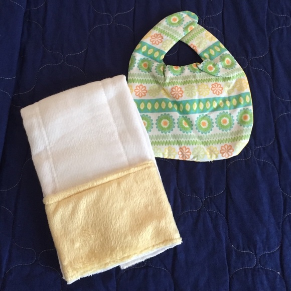 Handmade Burp Cloth and bib