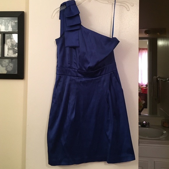 One shoulder semi formal dress