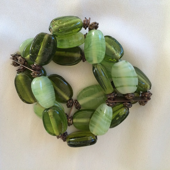 Green Glass Bracelet
