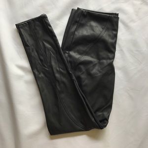 Pleather skinny pants