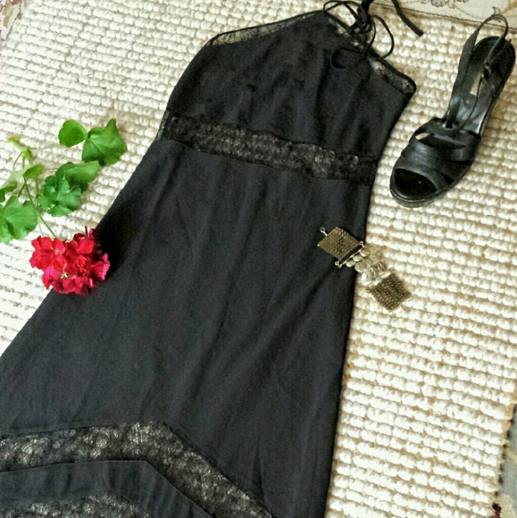 Lovers + Friends Dresses & Skirts - Halter Dress with Lace Insets