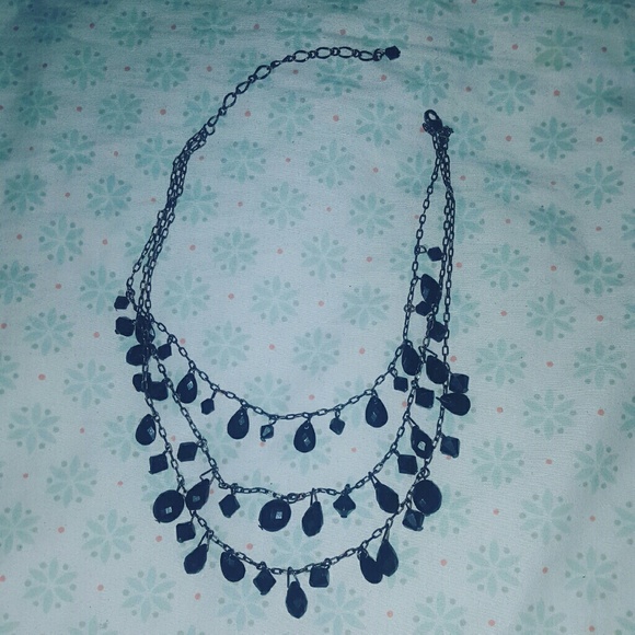 3-Tier Black Statement Necklace