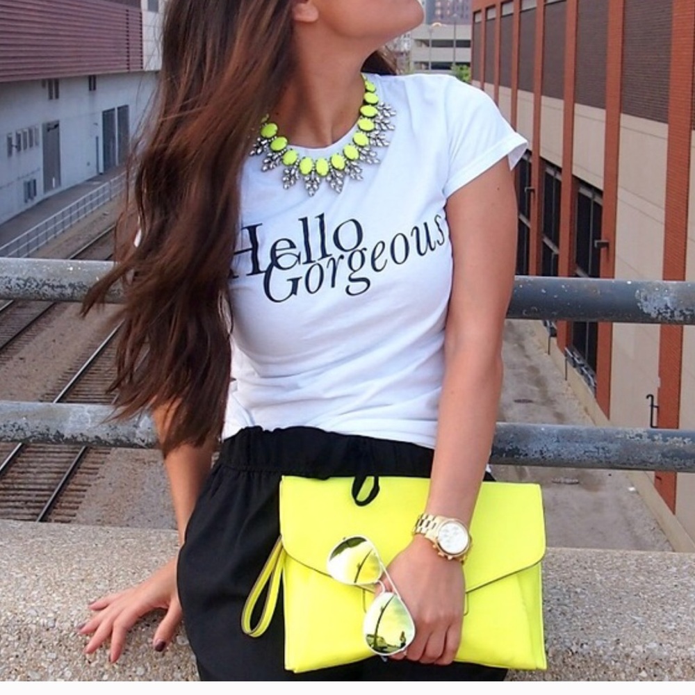 Neon & Glam statement Necklace - Picture 3 of 7