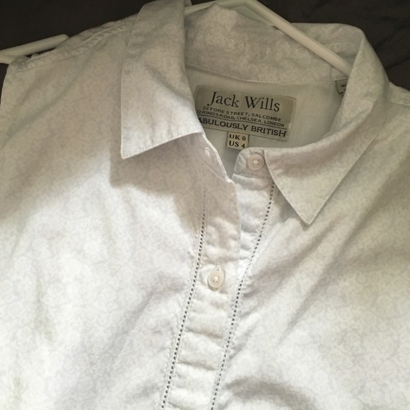 Fab sleeveless white& light blue jack wills dress