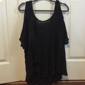 Free People black drapey top size M