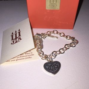 Sterling Silver charm bracelet and 2015 charm.