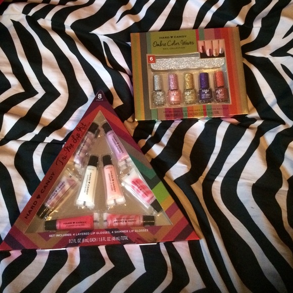 Hard candy lipgloss and nail polish sets bundled