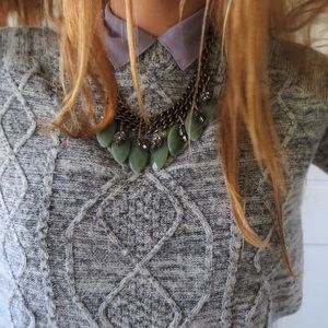 Gray Knit Pull Over Sweater