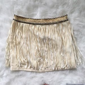 Fringe mini skirt