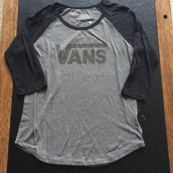Vans cheetah print baseball tee
