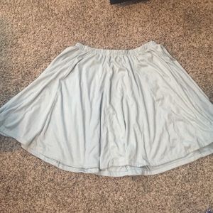 Baby Blue Velvet Brandy Melville Skater Skirt