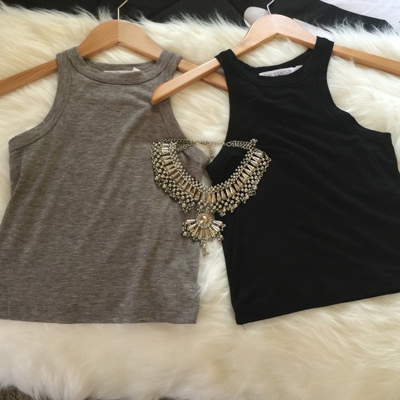 Tank top mid crop tops