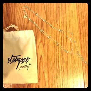 New Stargaze jewelry silver double-chain necklace
