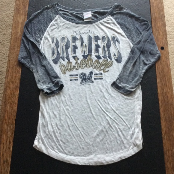 Milwaukee Brewers baseball tee.