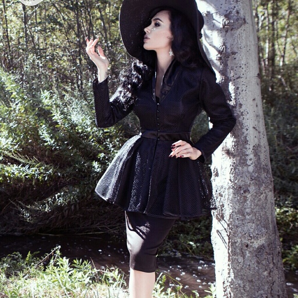 Pinup Girl peplum fishnet jacket