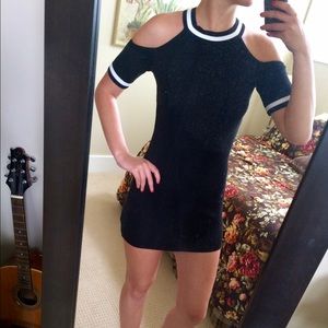 Forever 21 Black Open-Shoulder Dress