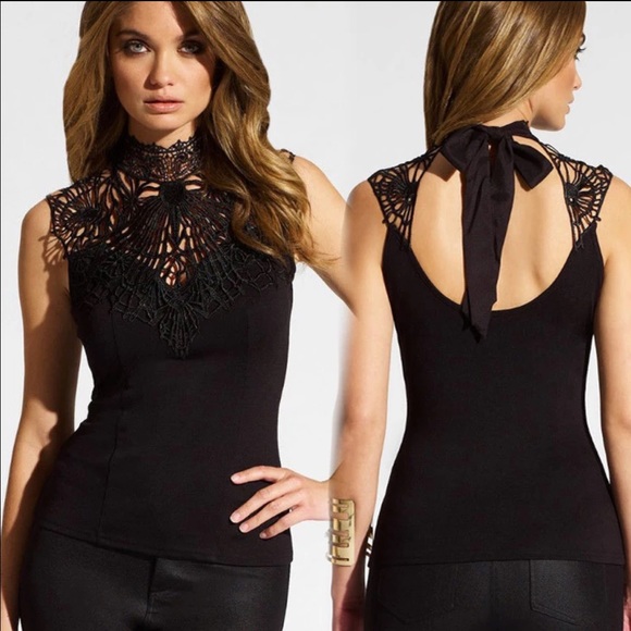 Boutique Tops - The Randi✨Chic Crocheted Haute Bow Top✨HP
