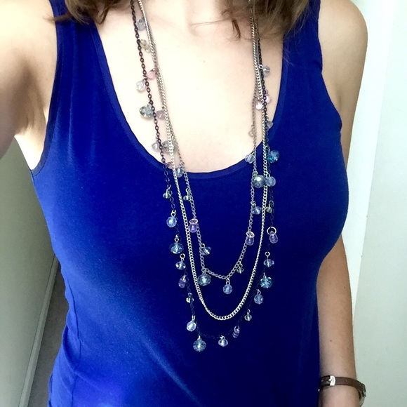 Blue layered necklace