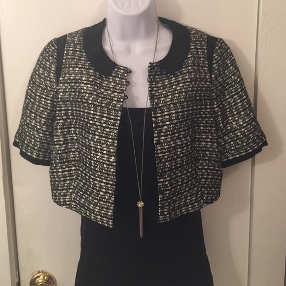 Badgley mischka cropped blazer
