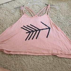 pink Crop Top with Arrow