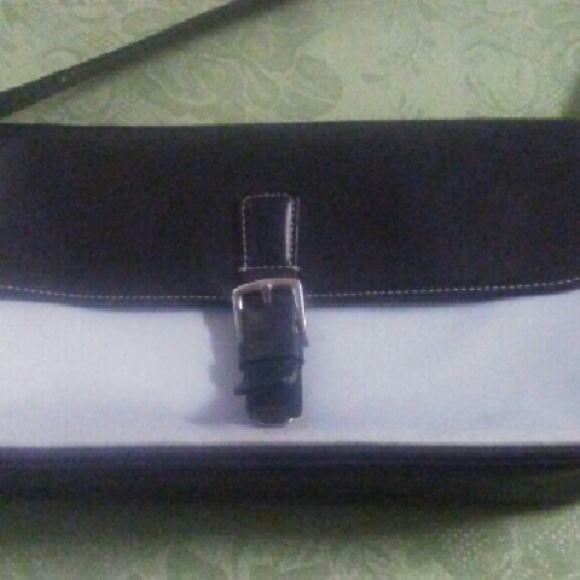 Authentic blue and black coach purse