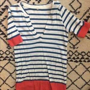 Striped v-neck top from Jcrew