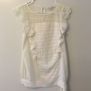 Lace cream blouse